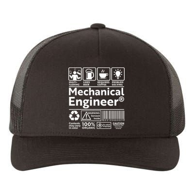 Funny Mechanical Engineer Label Yupoong Adult 5-Panel Trucker Hat
