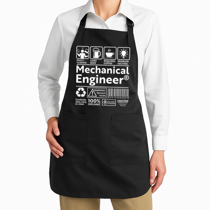 Funny Mechanical Engineer Label Apron