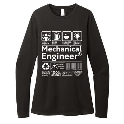 Funny Mechanical Engineer Label Womens CVC Long Sleeve Shirt