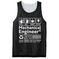 Funny Mechanical Engineer Label Mesh Reversible Basketball Jersey Tank