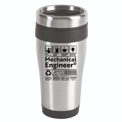 Funny Mechanical Engineer Label 16oz Travel Tumbler