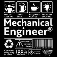 Funny Mechanical Engineer Label Mousepad