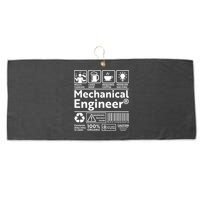 Funny Mechanical Engineer Label Large Microfiber Waffle Golf Towel