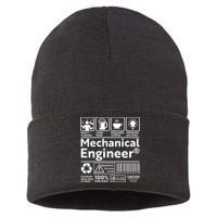 Funny Mechanical Engineer Label Sustainable Knit Beanie