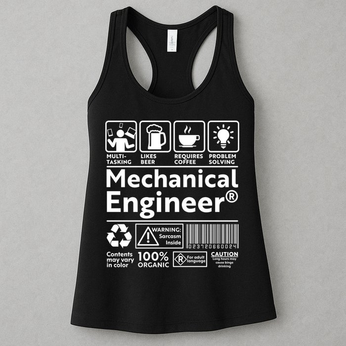 Funny Mechanical Engineer Label Womens Tank Top