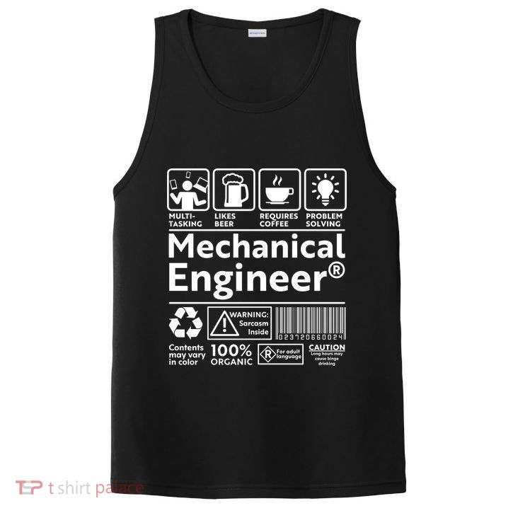 Funny Mechanical Engineer Label PosiCharge Competitor Tank