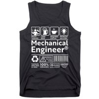 Funny Mechanical Engineer Label Tank Top