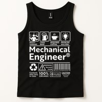 Funny Mechanical Engineer Label Tank Top