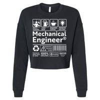 Funny Mechanical Engineer Label Cropped Pullover Crew