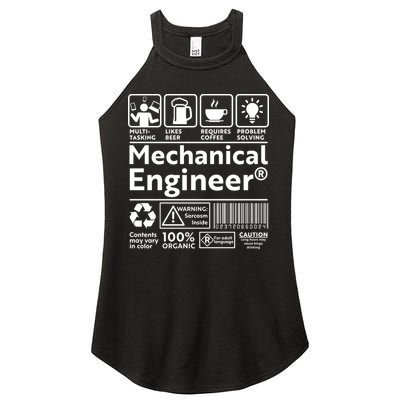 Funny Mechanical Engineer Label Women's Perfect Tri Rocker Tank