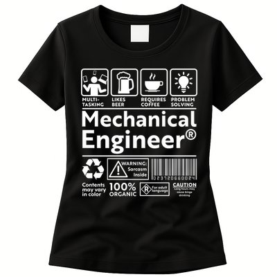 Funny Mechanical Engineer Label Womens T-Shirt