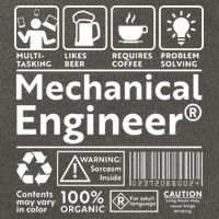 Funny Mechanical Engineer Label Cotton Canvas Backpack