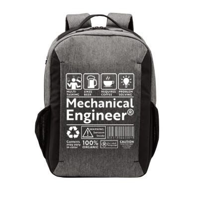 Funny Mechanical Engineer Label Vector Backpack