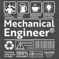 Funny Mechanical Engineer Label Vector Backpack
