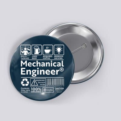 Funny Mechanical Engineer Label Button