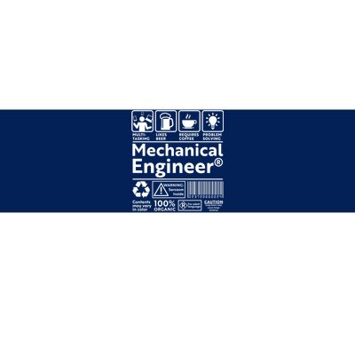 Funny Mechanical Engineer Label Bumper Sticker