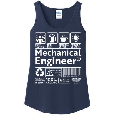 Funny Mechanical Engineer Label Ladies Essential Tank