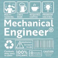 Funny Mechanical Engineer Label Sueded Cloud Jersey T-Shirt