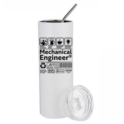 Funny Mechanical Engineer Label Stainless Steel Tumbler