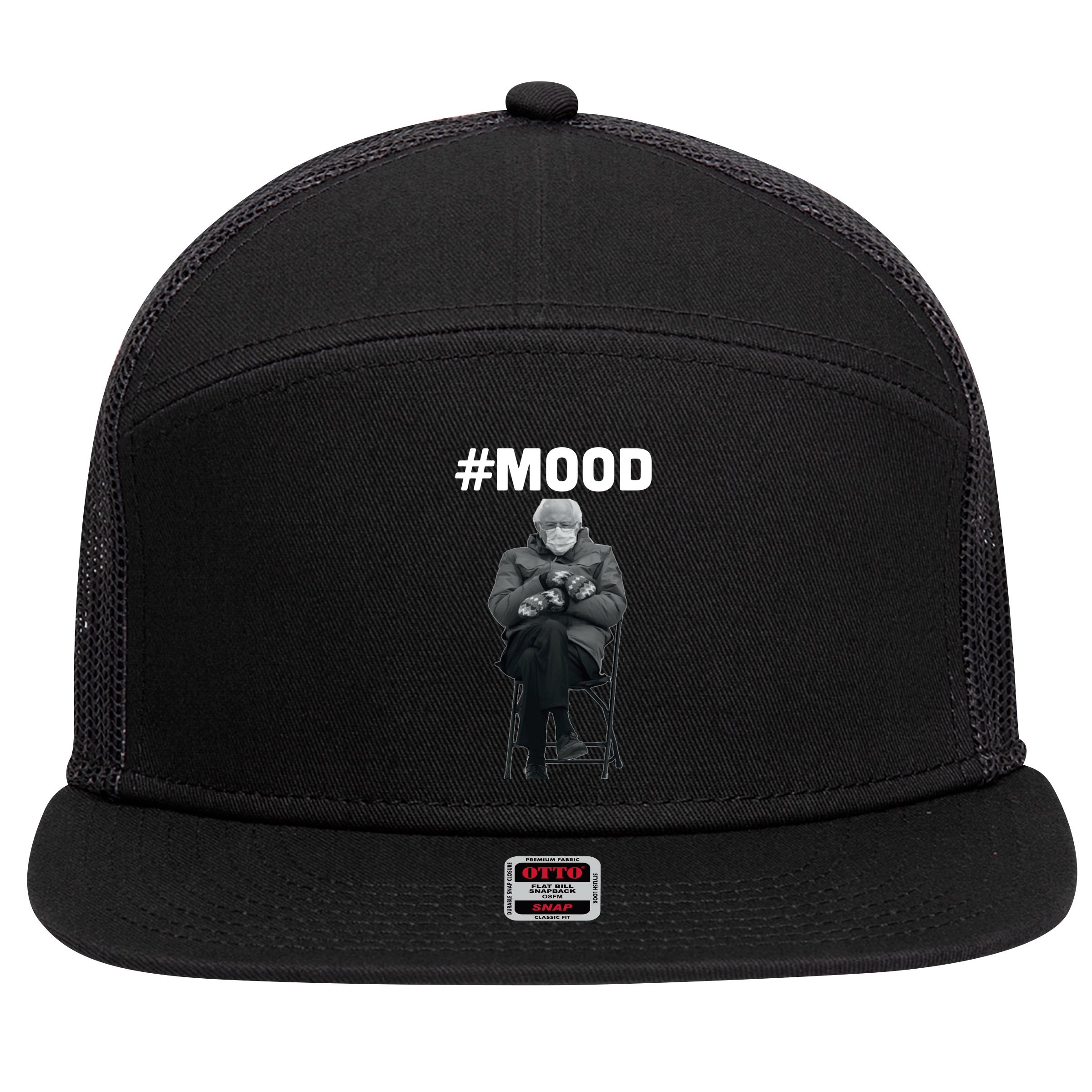 Funny Meme Mittens Bernie Sanders Mood 7 Panel Mesh Trucker Snapback Hat
