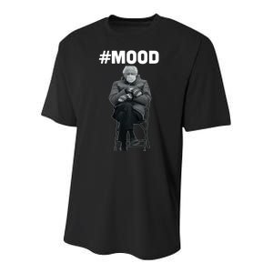 Funny Meme Mittens Bernie Sanders Mood Youth Performance Sprint T-Shirt