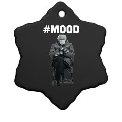 Funny Meme Mittens Bernie Sanders Mood Ceramic Star Ornament