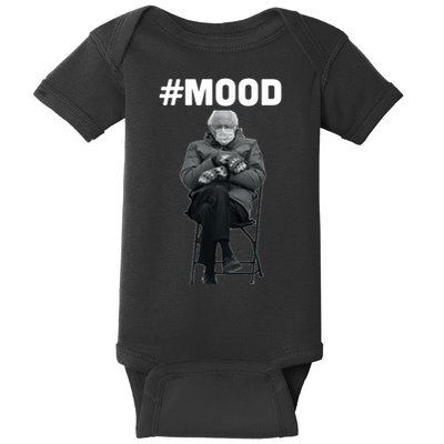 Funny Meme Mittens Bernie Sanders Mood Baby Bodysuit