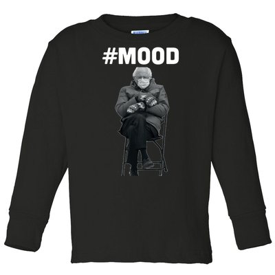 Funny Meme Mittens Bernie Sanders Mood Toddler Long Sleeve Shirt