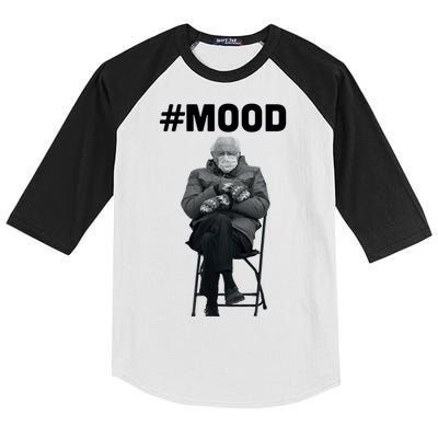 Funny Meme Mittens Bernie Sanders Mood Kids Colorblock Raglan Jersey