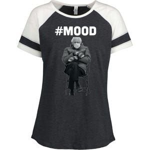 Funny Meme Mittens Bernie Sanders Mood Enza Ladies Jersey Colorblock Tee