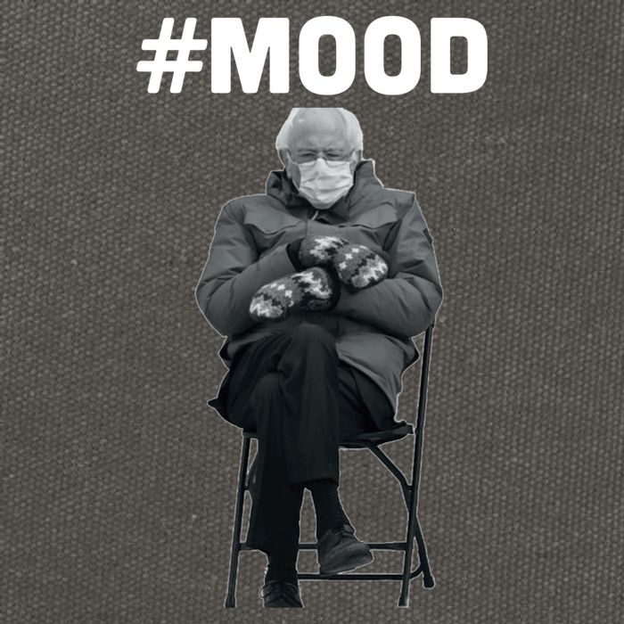 Funny Meme Mittens Bernie Sanders Mood Cotton Canvas Backpack