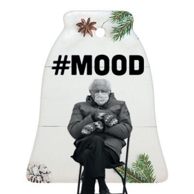 Funny Meme Mittens Bernie Sanders Mood Ceramic Bell Ornament