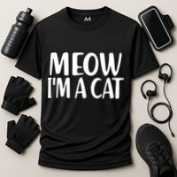 Funny Meow I'm A Cat Lazy Halloween Costume Performance Shirt
