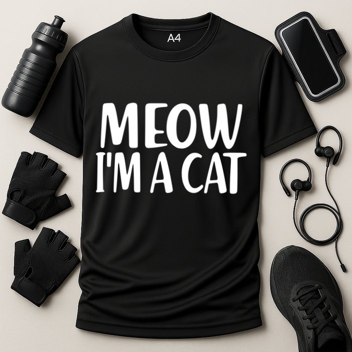 Funny Meow I'm A Cat Lazy Halloween Costume Performance Shirt