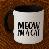 Funny Meow I'm A Cat Lazy Halloween Costume Coffee Mug