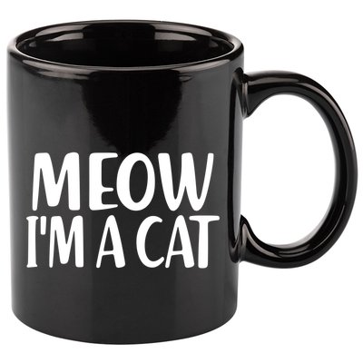 Funny Meow I'm A Cat Lazy Halloween Costume 11oz C Handle Ceramic Mug