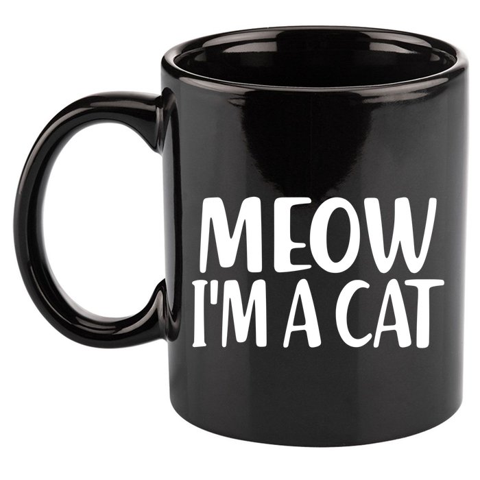 Funny Meow I'm A Cat Lazy Halloween Costume 11oz C Handle Ceramic Mug