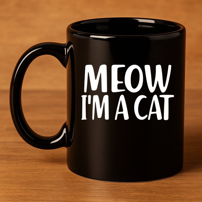 Funny Meow I'm A Cat Lazy Halloween Costume 11oz C Handle Ceramic Mug
