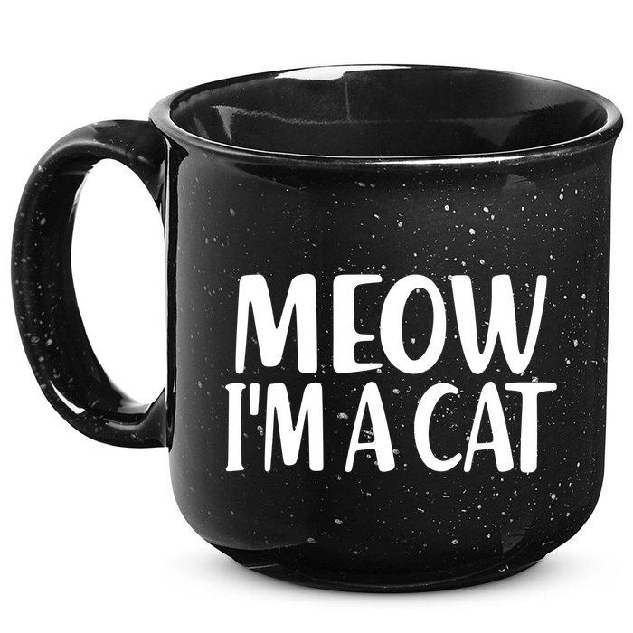 Funny Meow I'm A Cat Lazy Halloween Costume 15oz Campfire Ceramic Mug
