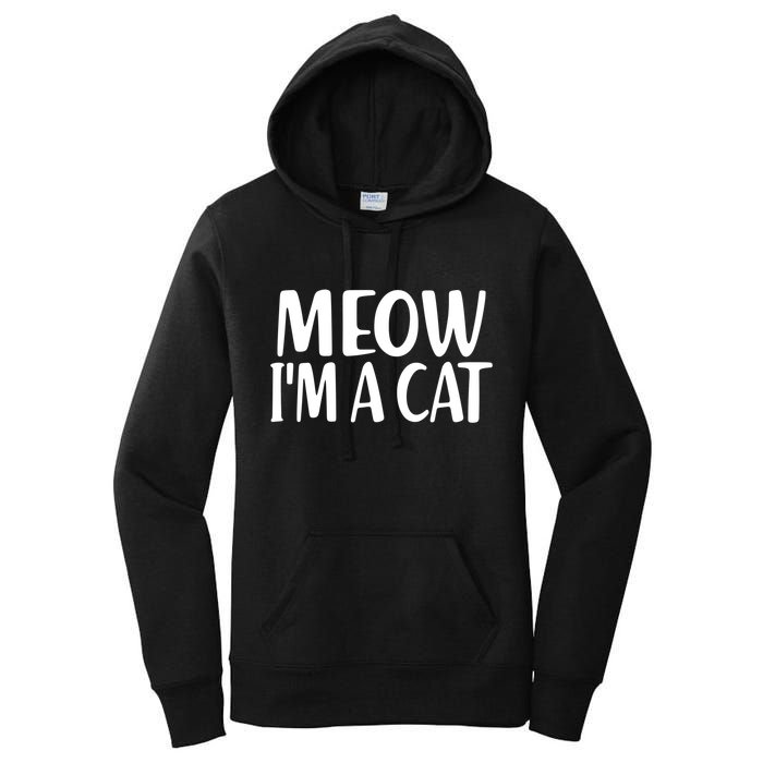 Funny Meow I'm A Cat Lazy Halloween Costume Women's Pullover Hoodie