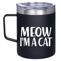 Funny Meow I'm A Cat Lazy Halloween Costume 12oz Stainless Steel Coffee Mug