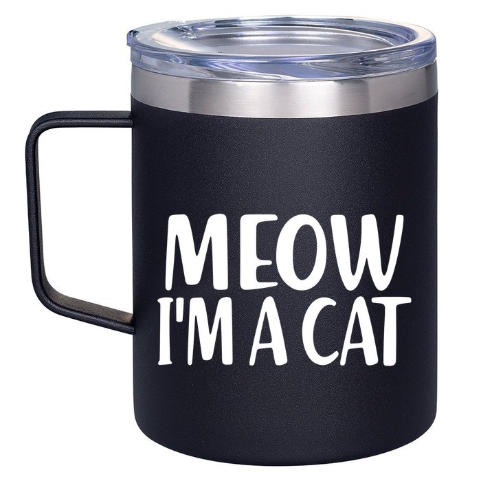 Funny Meow I'm A Cat Lazy Halloween Costume 12oz Stainless Steel Coffee Mug
