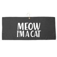 Funny Meow I'm A Cat Lazy Halloween Costume Large Microfiber Waffle Golf Towel