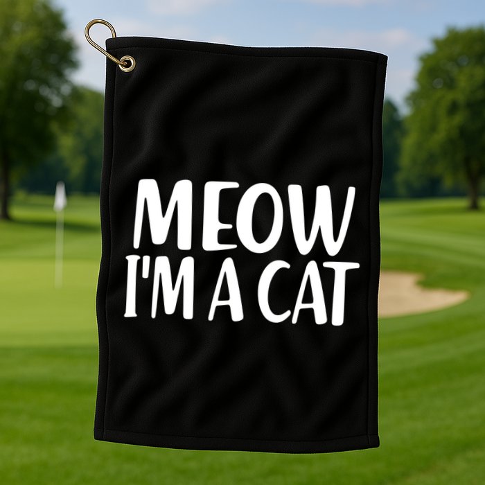 Funny Meow I'm A Cat Lazy Halloween Costume Golf Towel