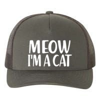 Funny Meow I'm A Cat Lazy Halloween Costume Yupoong Adult 5-Panel Trucker Hat