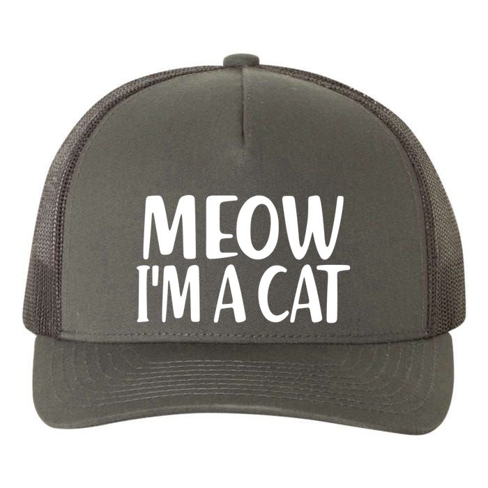Funny Meow I'm A Cat Lazy Halloween Costume Yupoong Adult 5-Panel Trucker Hat