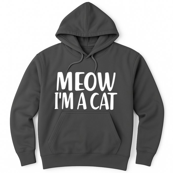 Funny Meow I'm A Cat Lazy Halloween Costume Hoodie