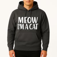Funny Meow I'm A Cat Lazy Halloween Costume Hoodie