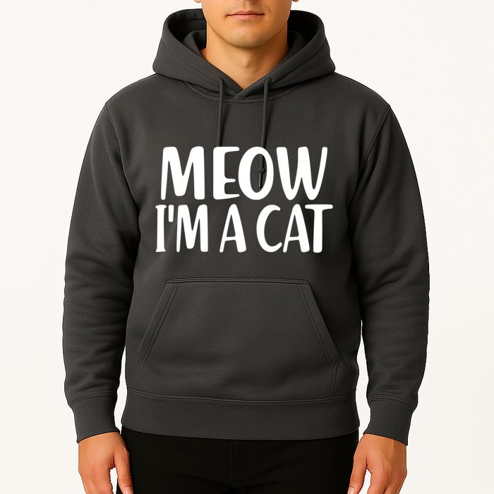 Funny Meow I'm A Cat Lazy Halloween Costume Hoodie