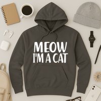 Funny Meow I'm A Cat Lazy Halloween Costume Hoodie